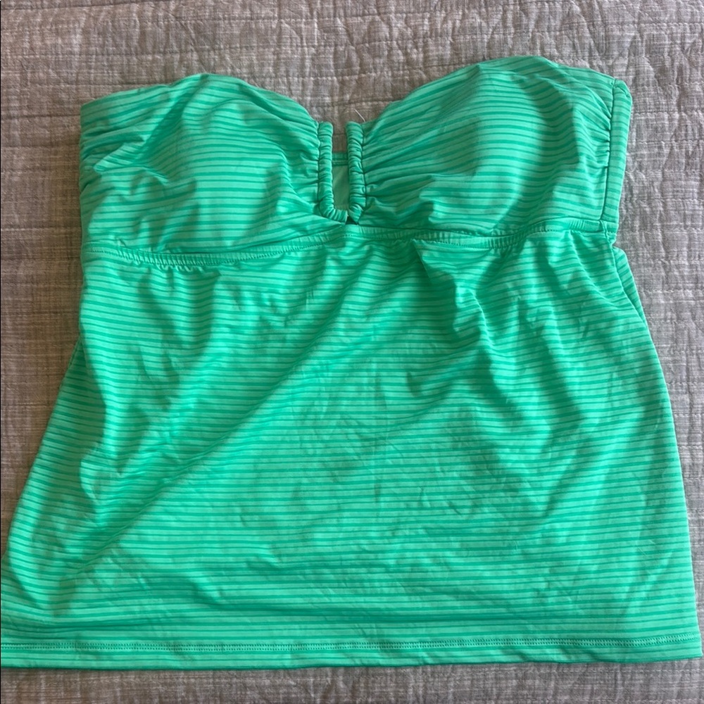 Green Strapless Bathing Suit Top